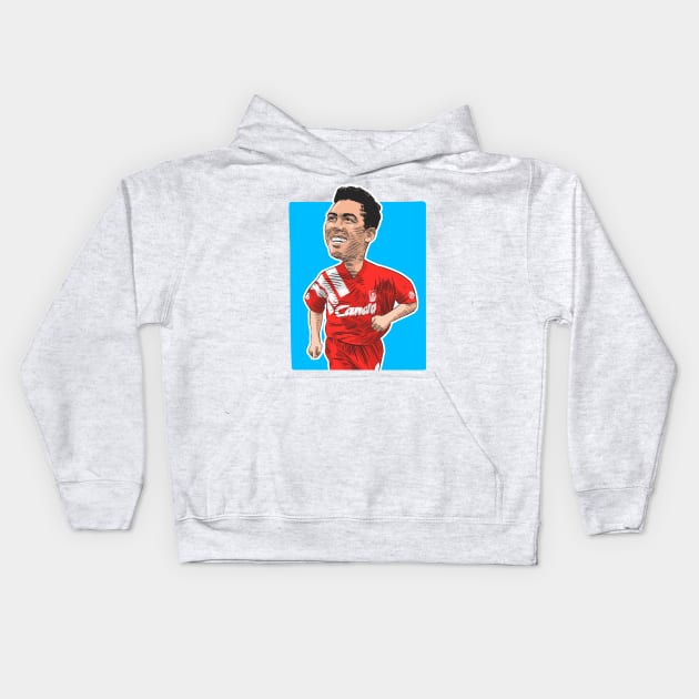 Retro Roberto Firmino Kids Hoodie by jafaris